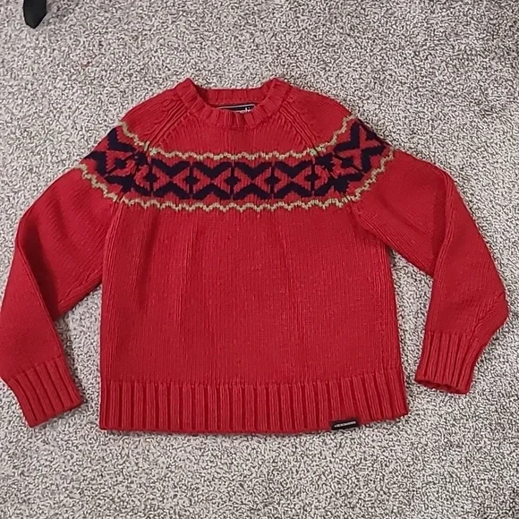 Vintage 90s y2k Abercrombie & Fitch lambswool chunky knit cozy Christmas sweater - Picture 5 of 5